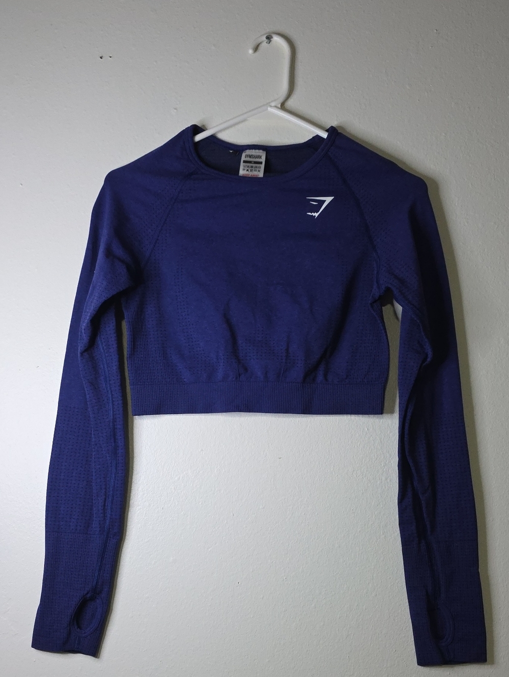 Gymshark Deep Purple Seamless Long Sleeve Crop Top
